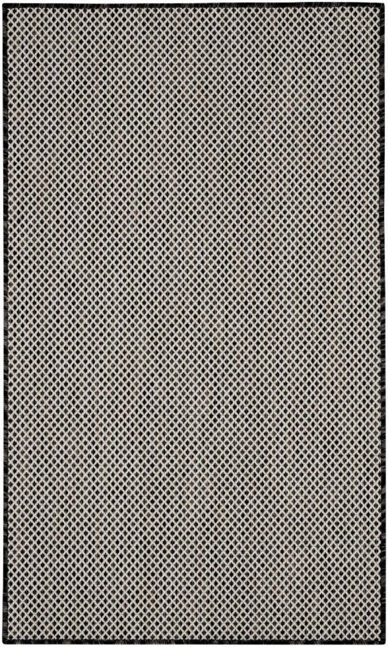 Courtyard Black White 20 Ft Runner Rug
