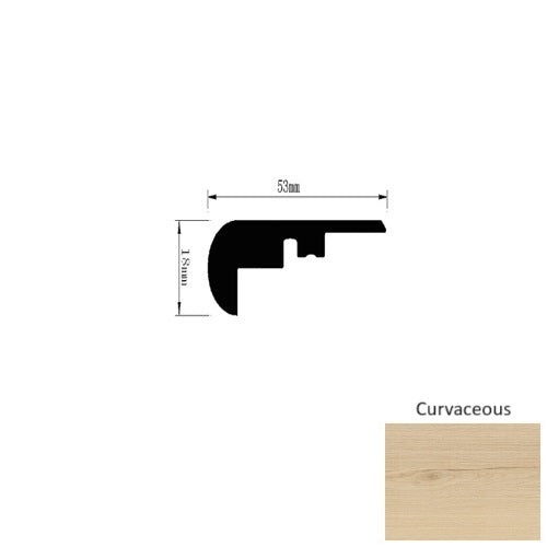 Genesis Silhouette Curvaceous Luxury Vinyl Overlap Stair Nose - Matte