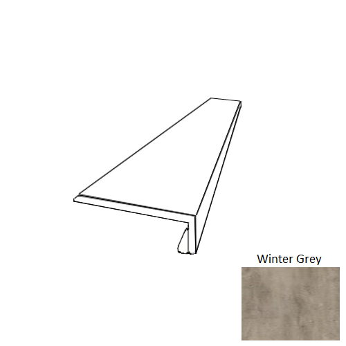 Chateau Winter Grey Luxury Vinyl Square Nose Landing Step