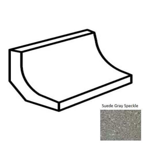 Keystones Unglazed Mosaic Suede Gray Speckle Cove Base