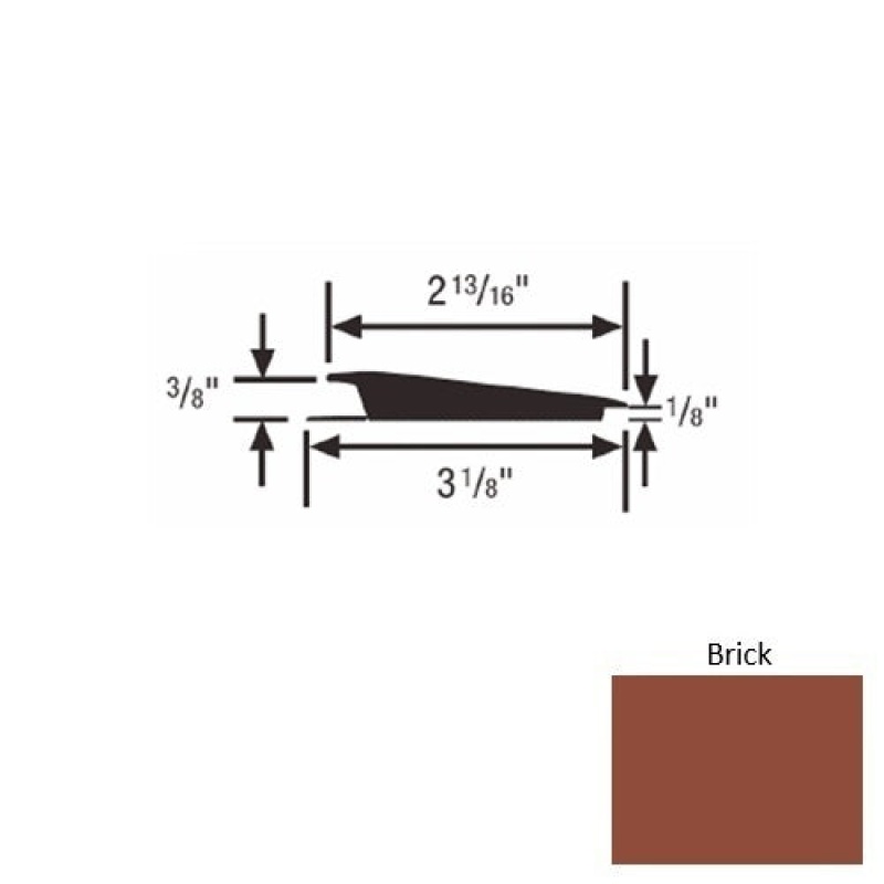 Solid 67 Brick Rubber Rolling Traffic Transition
