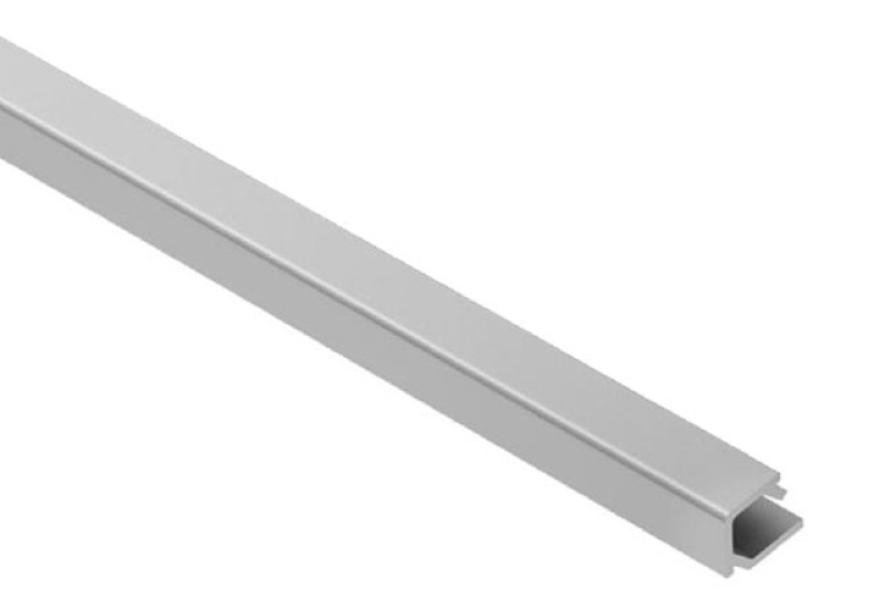 Quadec K Square Metal Tile Edging Trim - Satin Anodized Aluminum - 1/2" X 98 1/2"