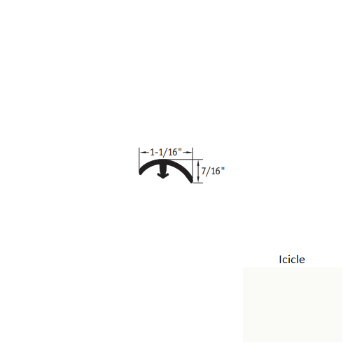 Johnsonite Icicle Vinyl Moulding / Trim