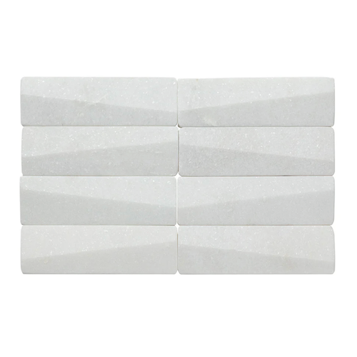 Profile Crystal White Marble Mosaic - Dunes - Honed