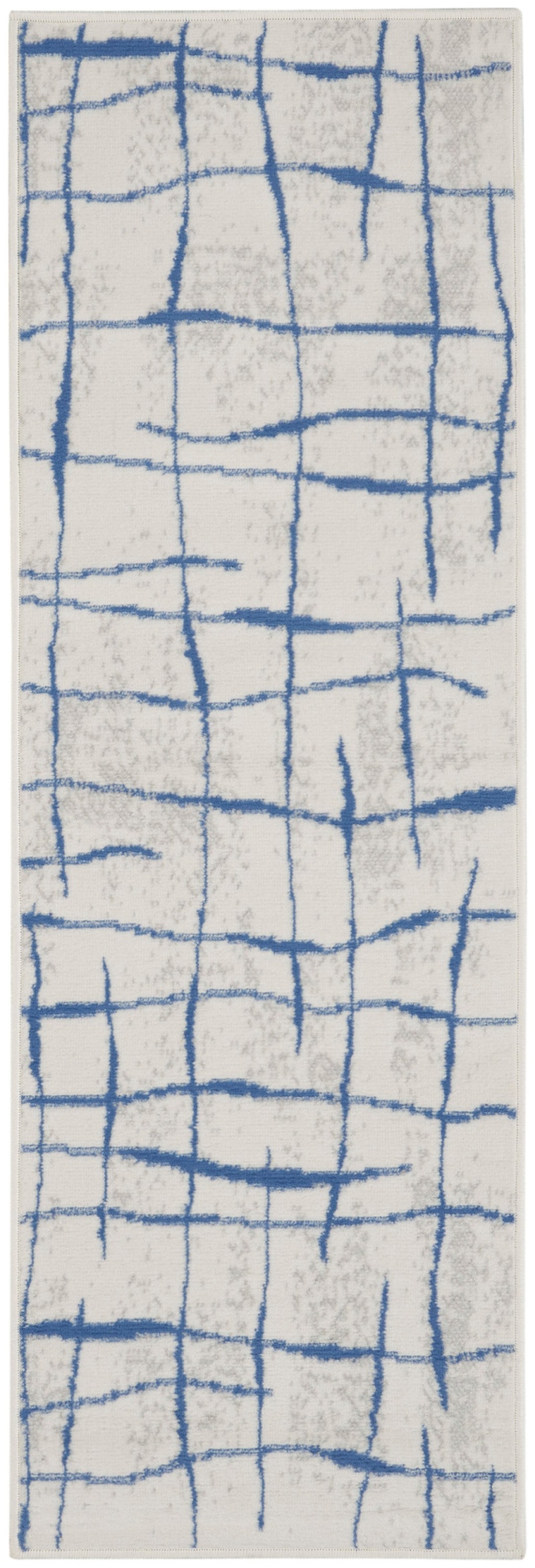 Whimsicle Whs09 Ivory Blue Polypropylene Modern Area Rug