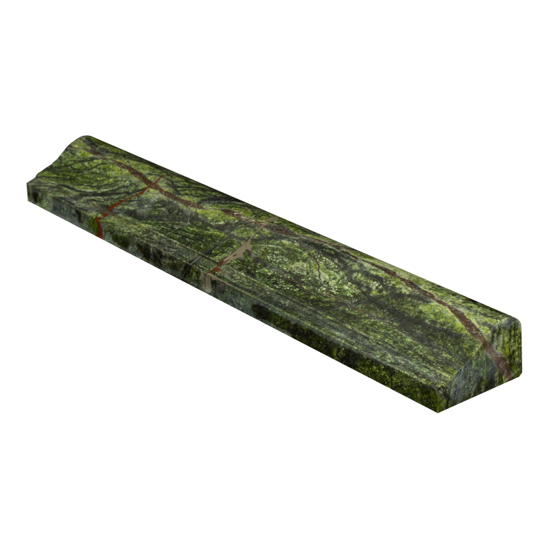Rain Forest Green Marble Liner - 2" X 12" F5 Chair Rail - Polished, Per Pack: 20 Enter Quantity In Pcs