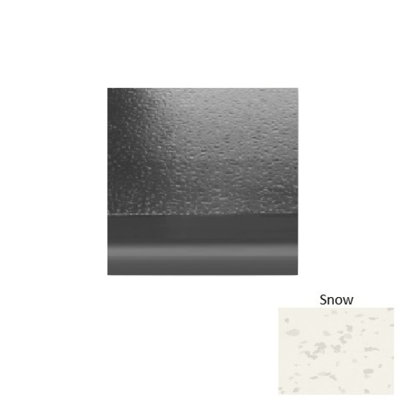 Symmetry 95 Snow With Riser Rubber (Sq) Stair Tread - Hammered