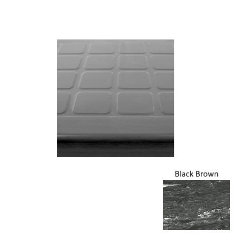Marbleized Black Brown Raised Square Rubber Stair Tread