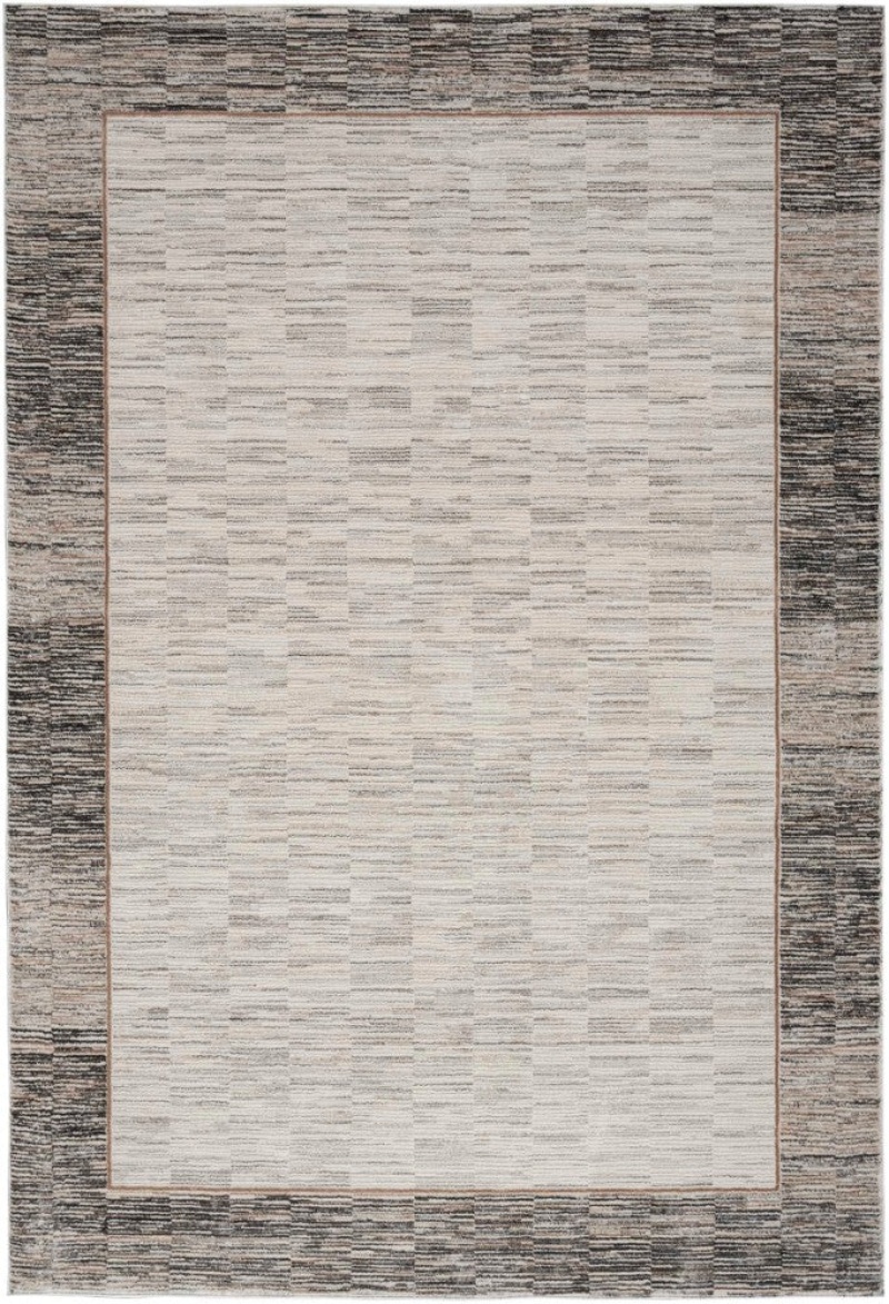 Desire Grey Black Dsr02 Polyester Contemporary Area Rug - 5 Ft X 7 Ft - Grey Black