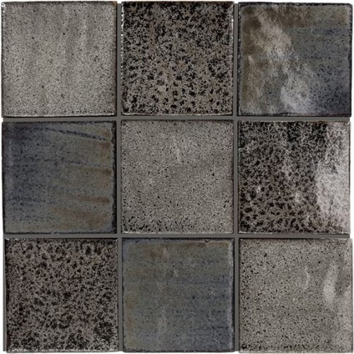 Empyrean Stare Cool Blend Ceramic Mosaic - 3" X 3" Stacked - Glossy