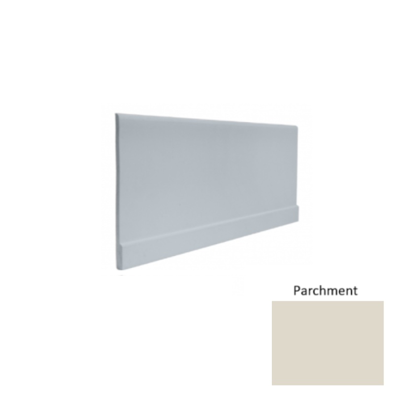 Contours #00 Simplicity Parchment Rubber Profiled Wall Base - Satin - 4" X 8 Ft