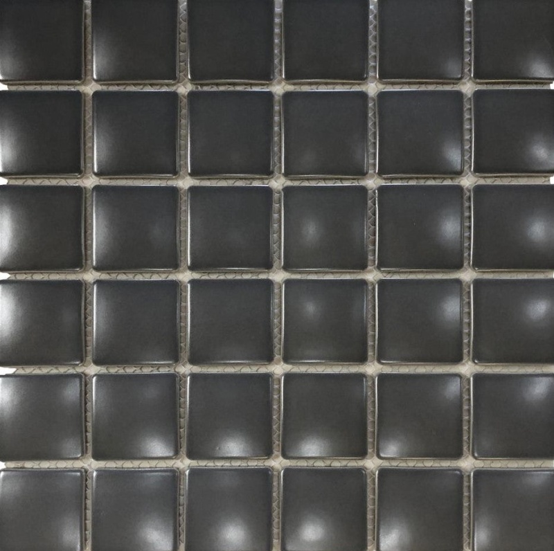 Pillow Dark Grey Ceramic Mosaic - 1.75" x 1.75" Matte
