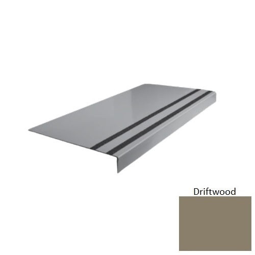 Flextones Driftwood Type 130 Distinct Designs Rubber - 12 1/4" X 72" Stair Tread - Smooth
