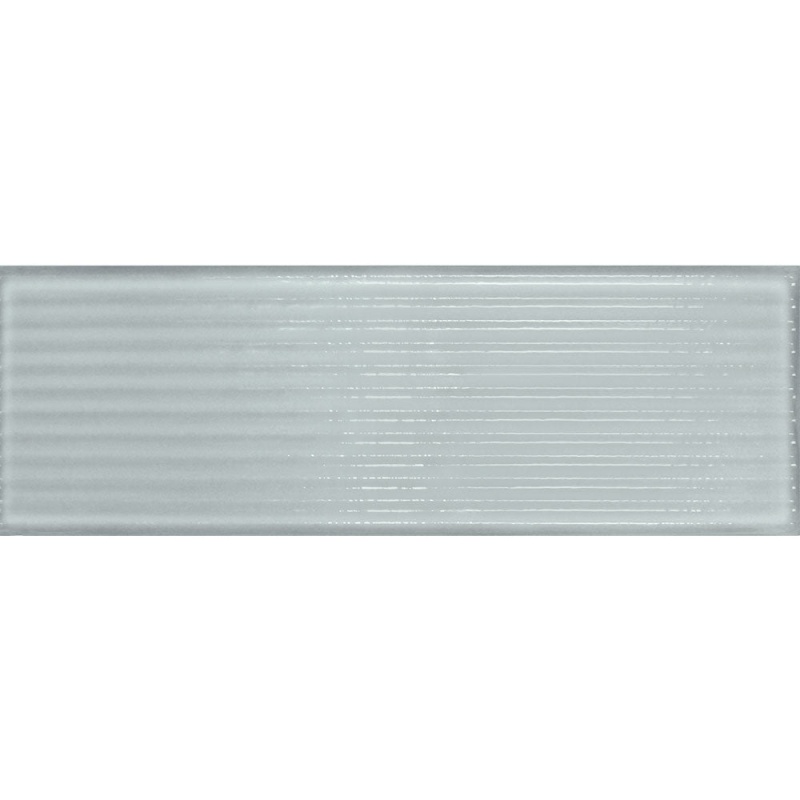 Glassalike Groove Azzurro Porcelain Tile - Glossy - 4" x 12"