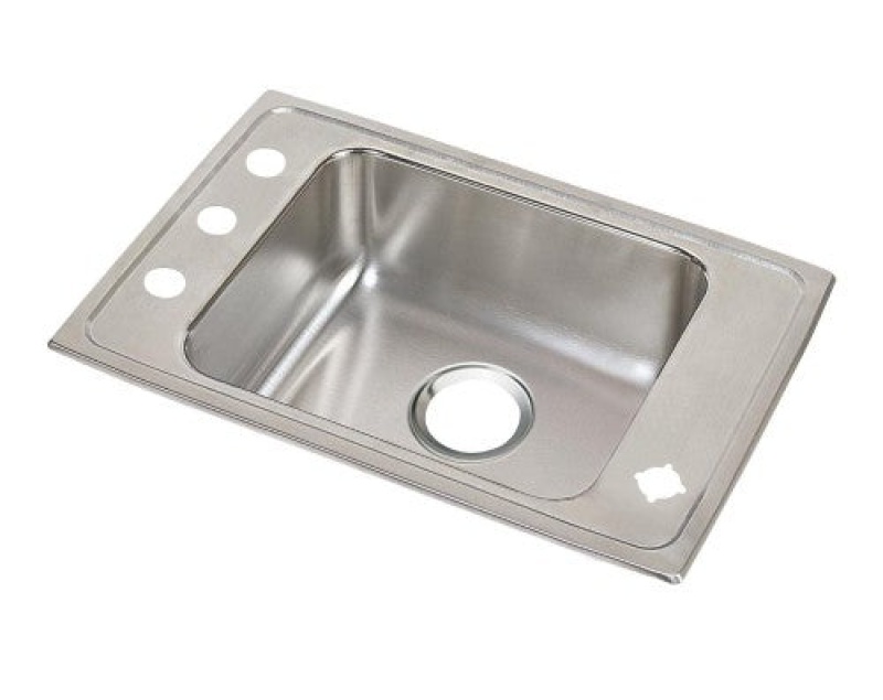 Drkr25172frm Lustertone Classic Stainless Steel Drop In Single Bowl Kitchen Sink - 25" X 17" X 7 5/8" - Stainless Steel