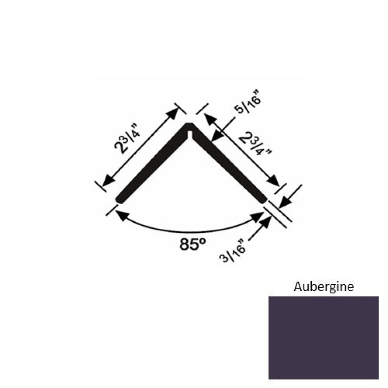 Solid 19Xtr Aubergine Rubber Corner Guard