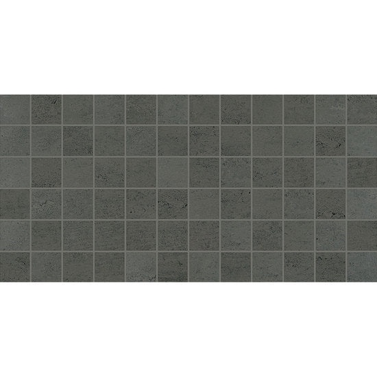 Theoretical Imaginative Gray Ceramic Mosaic - 2" X 2" - Matte