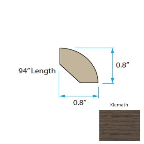 Summit Klamath Luxury Vinyl Quarter Round Trim, 0.8" x 94", Textured