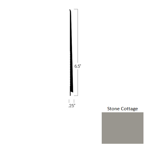 Johnsonite Stone Cottage Tightlock Carpet Rubber Base — 6 1/2" x 75 Ft x 1/4" Straight Coil