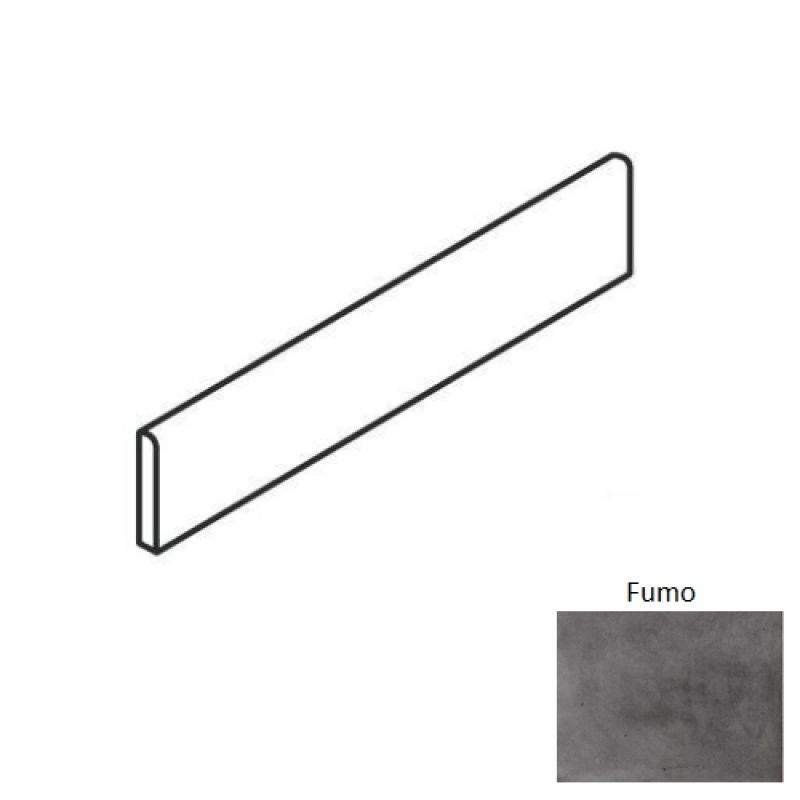 Atelier Fumo Porcelain Floor & Wall Trim 3" x 24" Bullnose Matte