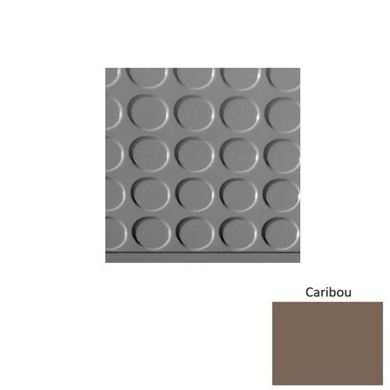 Solid 97 Caribou Vantage Raised Circular Rubber (Sq) With Black Abrasive Strip Stair Tread - Textured