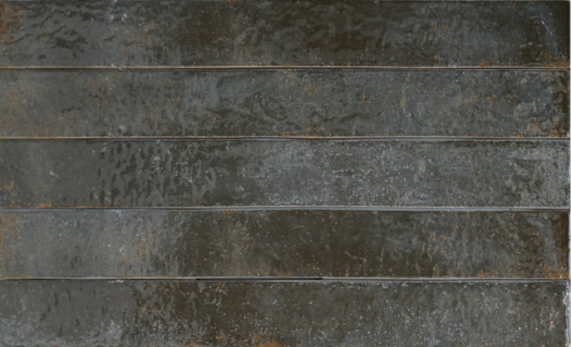 Genesi Anthracite Porcelain Tile - Glossy - 2" X 18"