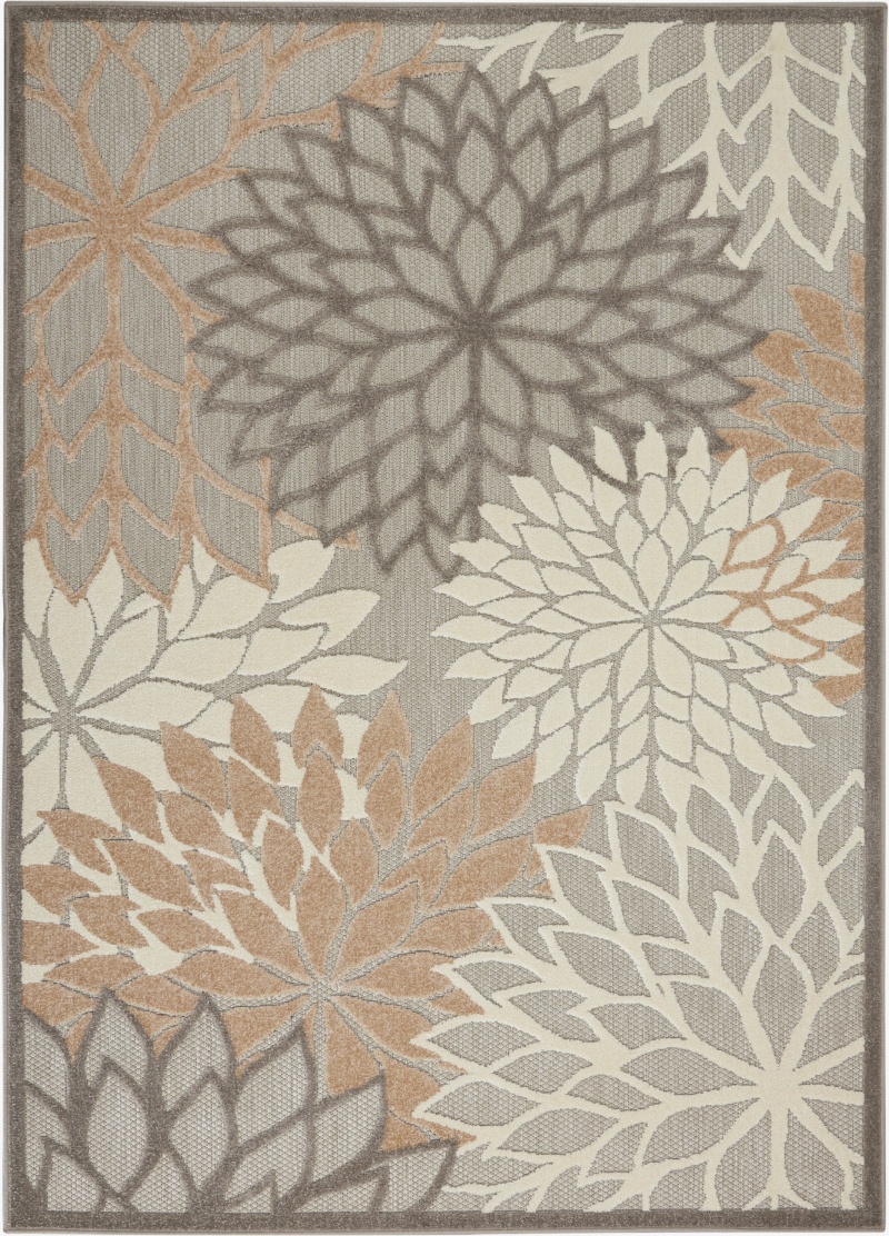 Aloha Alh05 Natural Polypropylene Tropical Area Rug