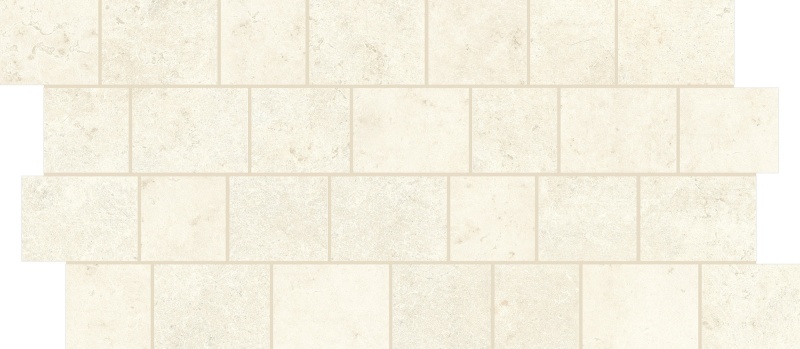 Uniche Bianco Porcelain Mosaic - 3" X Random Lengths - Matte