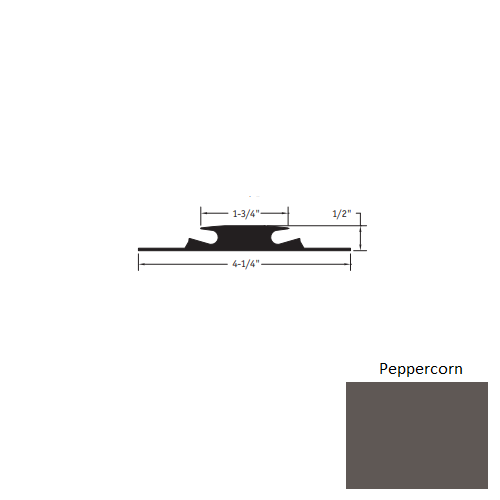 Johnsonite Peppercorn Vinyl Moulding / Trim - 1 3/4" X 4 1/4" X 3 Ft (36") X 1/2" Carpet Insert Threshold - Carpet Insert Threshold