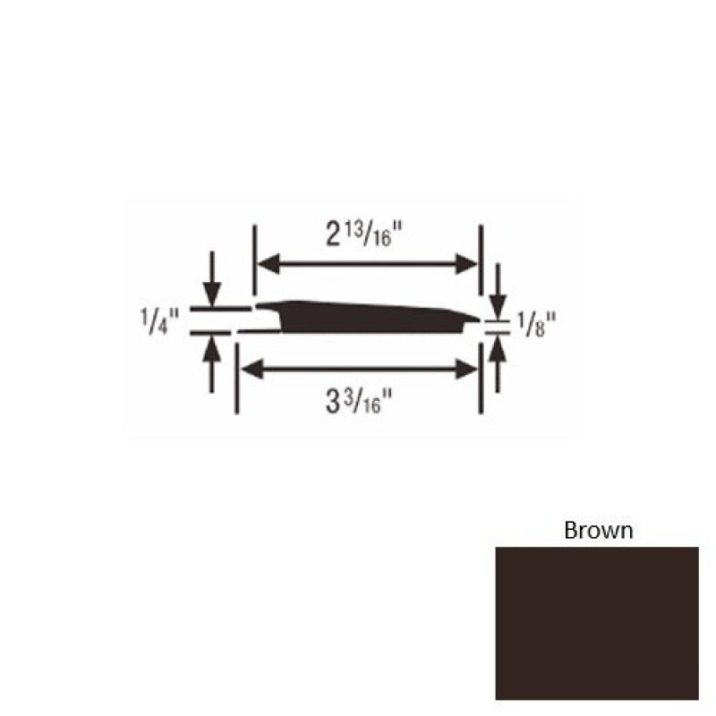 Solid 65 Brown Rubber Rolling Traffic Transition