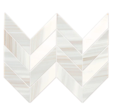 Pietra Divina Calacatta Dolomiti Marble Mosaic - 1.5" X 5" Chevron - Polished