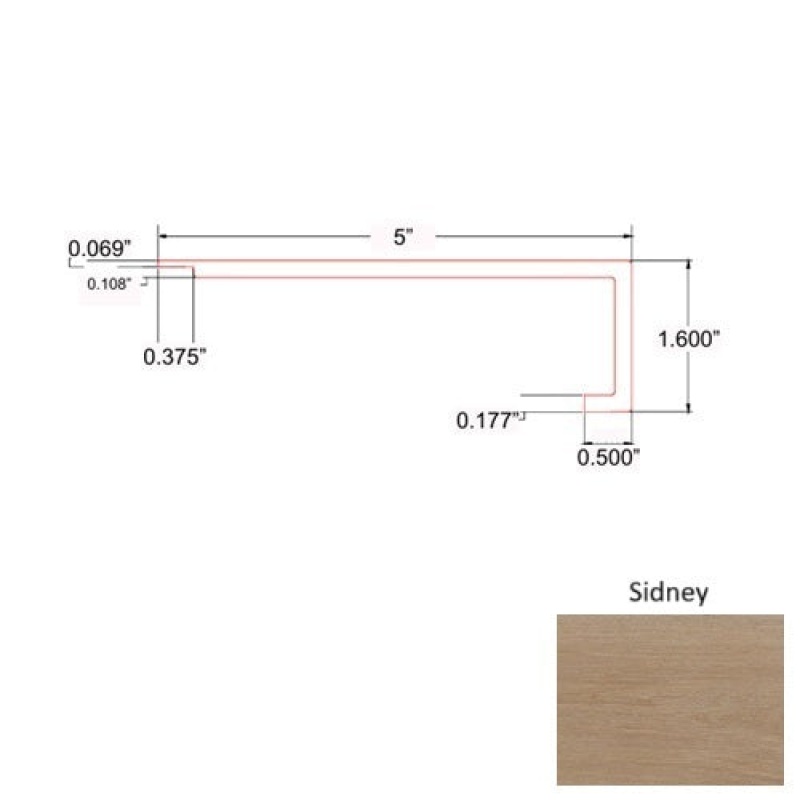 Crystal Sidney Square Flush Stair Nose