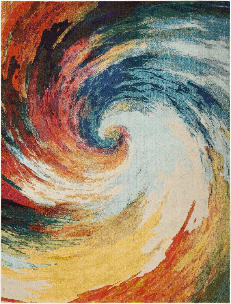 Celestial Ces07 Wave Polypropylene Modern Area Rug