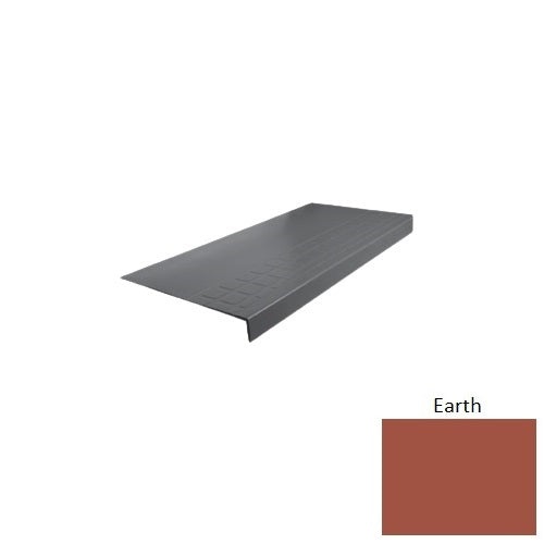 Flextones Earth Type 800 Distinct Designs Rubber - 12 1/4" X 72" Stair Tread - Raised Square Design