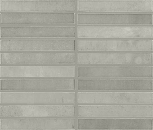 Miramo Oyster Microban Ceramic Mosaic - 1" x 6" Stacked - Glossy