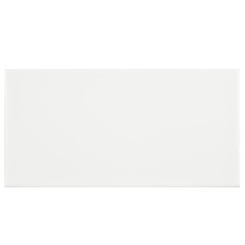Projectos White Ceramic Tile - Glossy - 3 7/8" X 7 3/4"