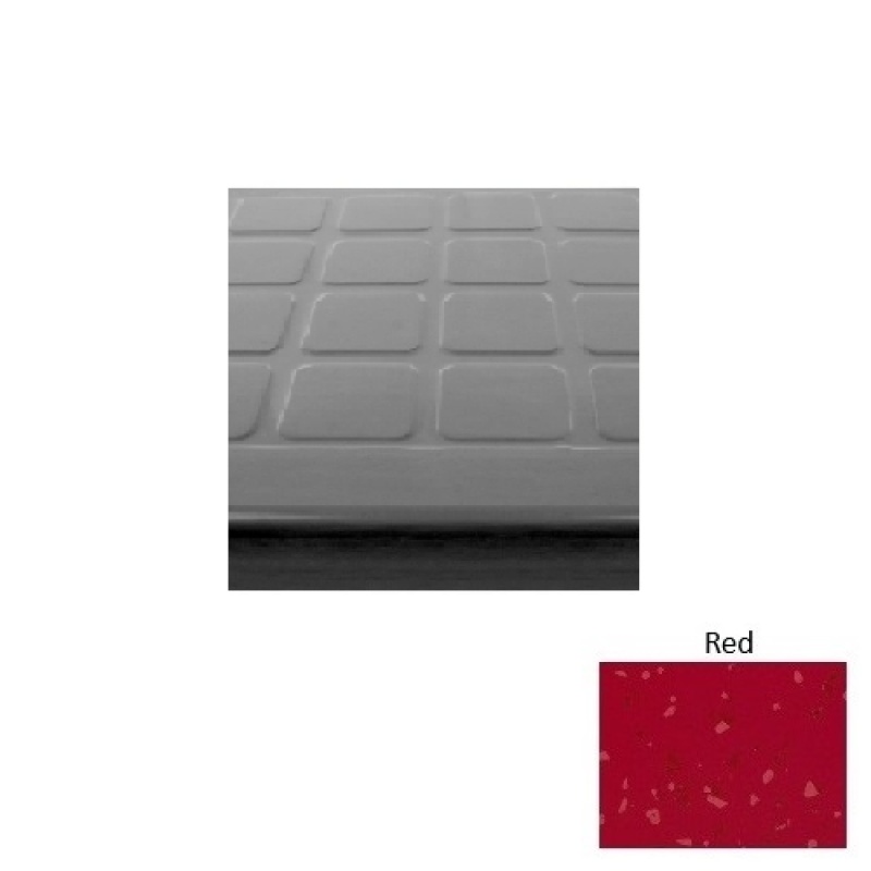 Symmetry 94 Red Raised Square Rubber (Sq) Stair Tread - Textured