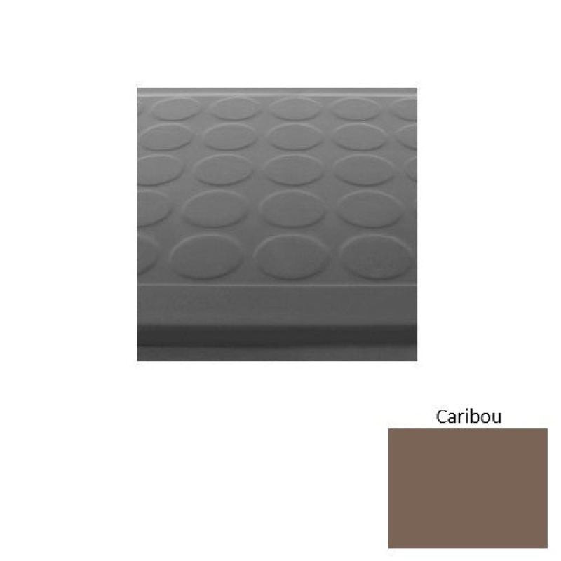 Solid 92 Caribou Low Profile Raised Circular Rubber (Sq) Stair Tread With Dupont Kevlar - Textured