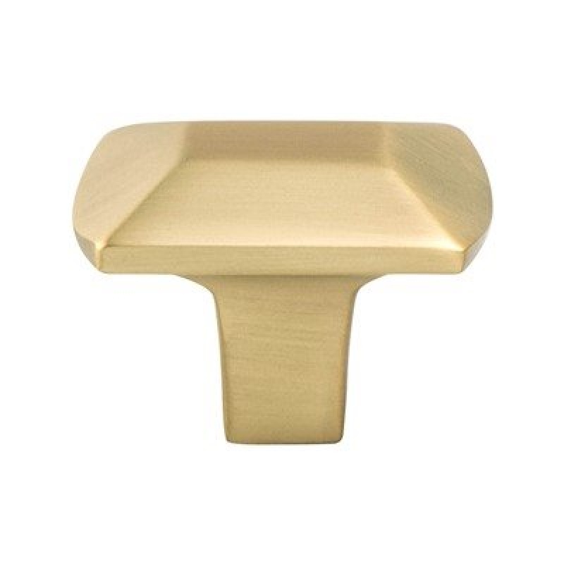 Berenson Laura Zinc Cabinet Knob - Modern Brushed Gold - 1 7/16" Length