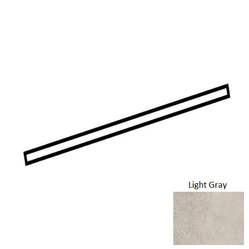 Arenella Light Gray Ceramic Wall Trim - 1/2" X 12" Jolly - Matte