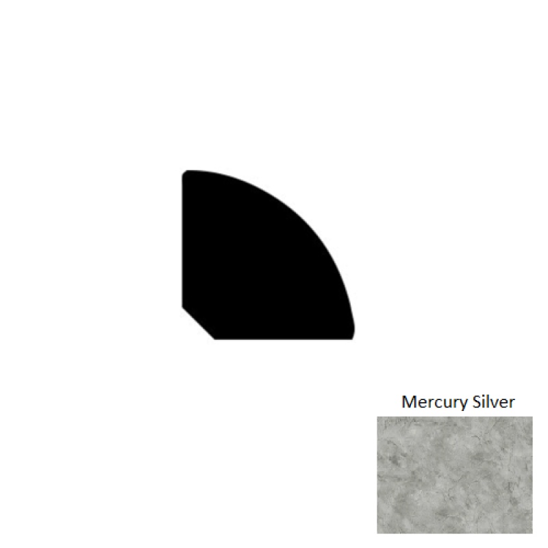 The Solar Granite Mercury Silver Luxury Vinyl Quarter Round Trim