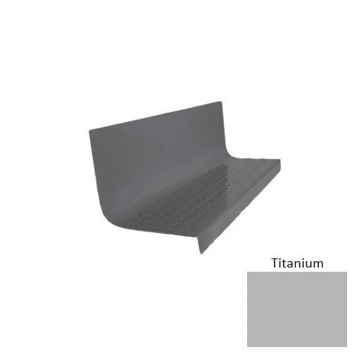 Flextones Titanium Type 1701 Distinct Designs Rubber - 20 1/2" X 72" Stair Tread - Rgt Radial Ii Raised Disc Design