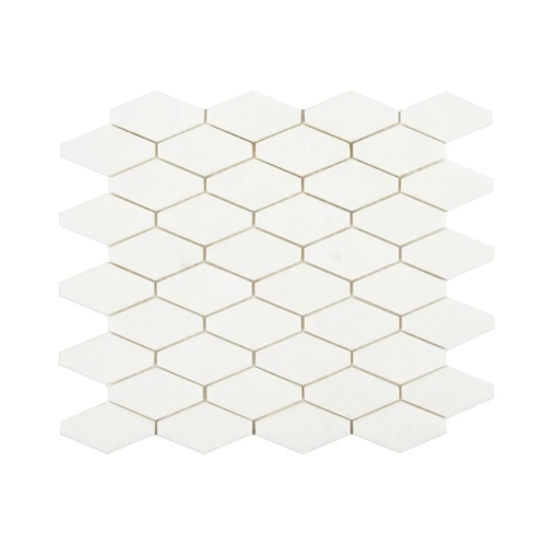Spec 09 Thassos Marble Mosaic - Elongated Hexagon - Honed