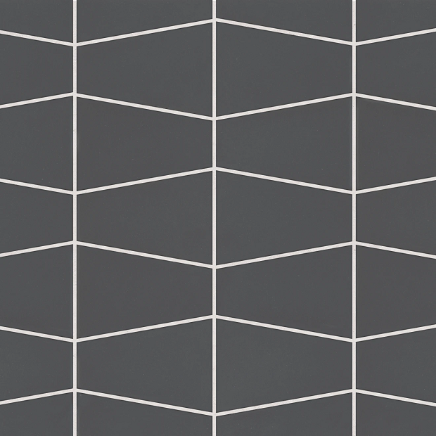 Marin Black Sea Porcelain Mosaic - Trapezoid - Matte