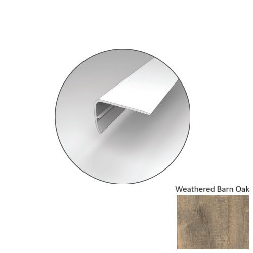 Weathered Barn Oak Luxury Vinyl Overlap Stair Nose