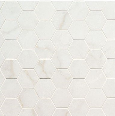 Brighton Gold Porcelain Mosaic - 2" Hexagon