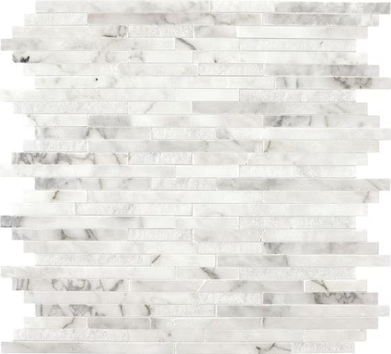 Venetian Calacatta Marble Mosaic - Linear - Honed & Polished