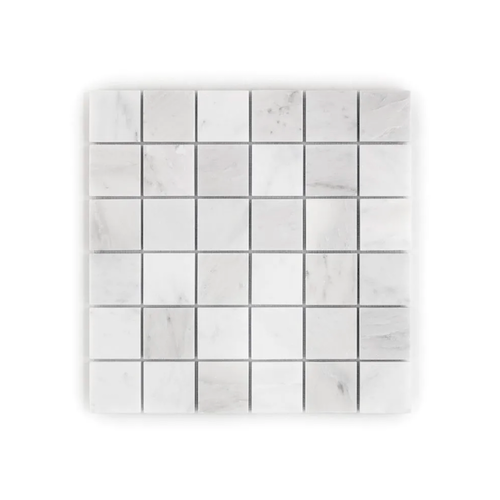 Classic Statuario Classic Statuario Marble Mosaic - 2" X 2" - Honed