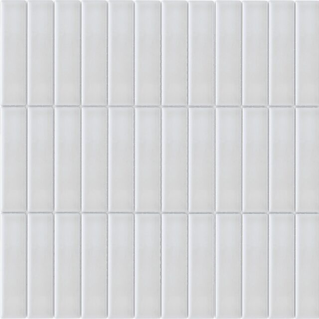 Artisan Pearl Ceramic Mosaic - 1" X 4" Stacked - Glossy