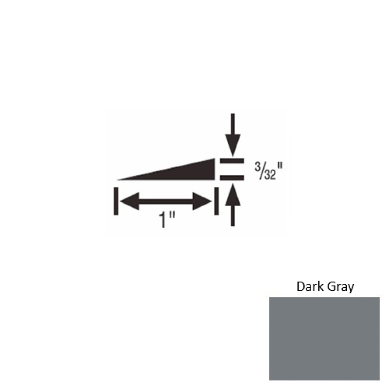 Solid 48 Dark Gray Rubber Reducer Strip
